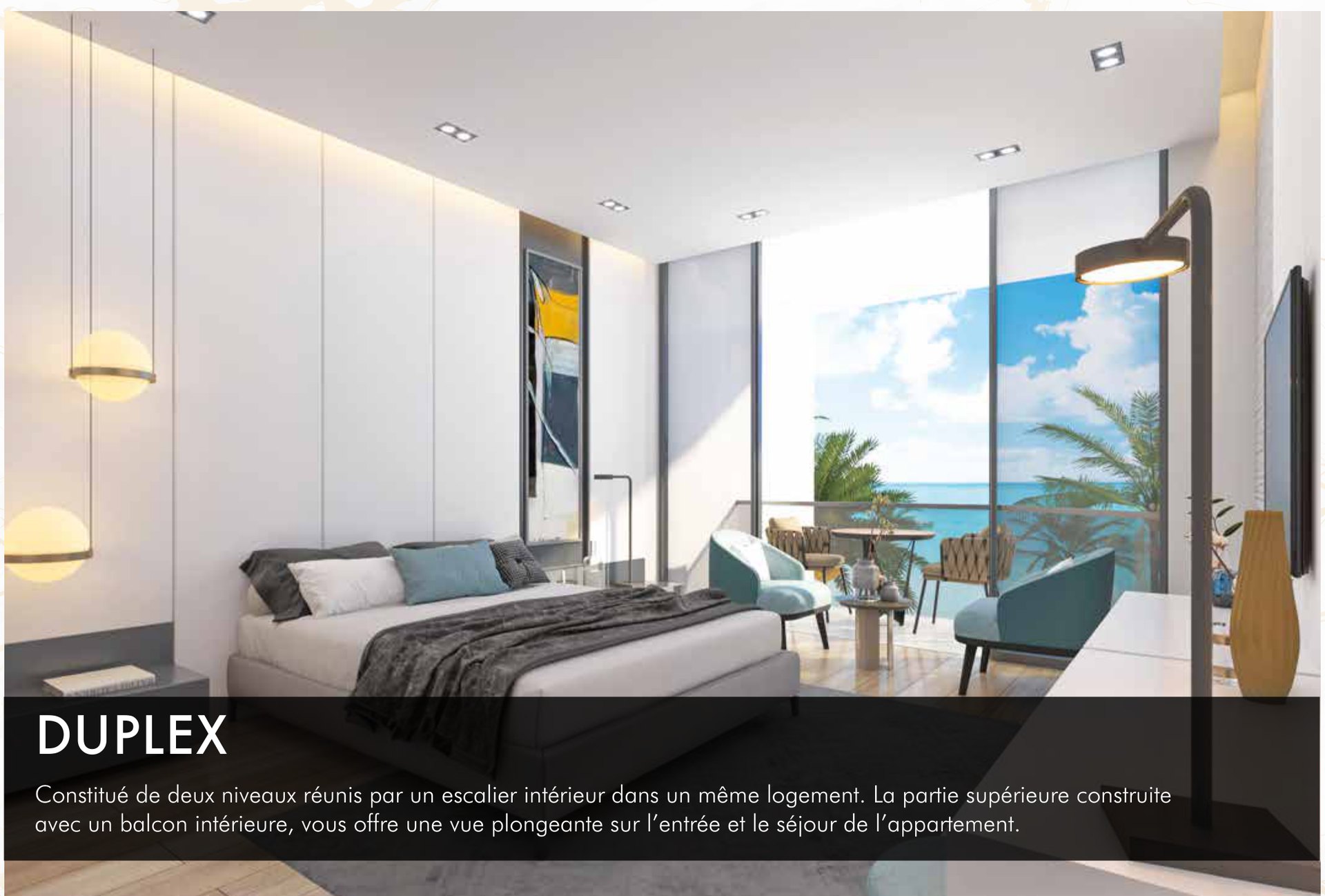 Suite parentale du duplex avec vue océan